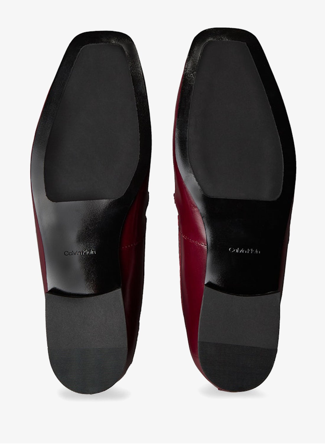 Smooth Leather Square Toe Loafers